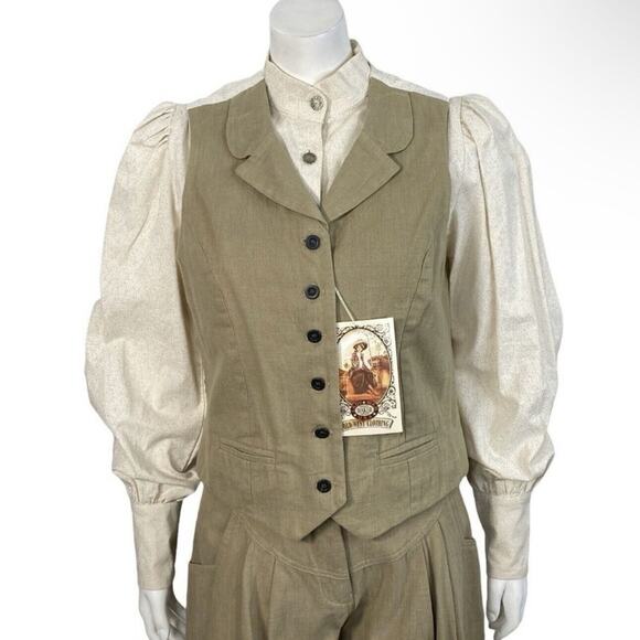 Wah Maker Old Western Frontier Set Womens Small Riding Pants Blouse Vest Costume - Picture 2 of 12